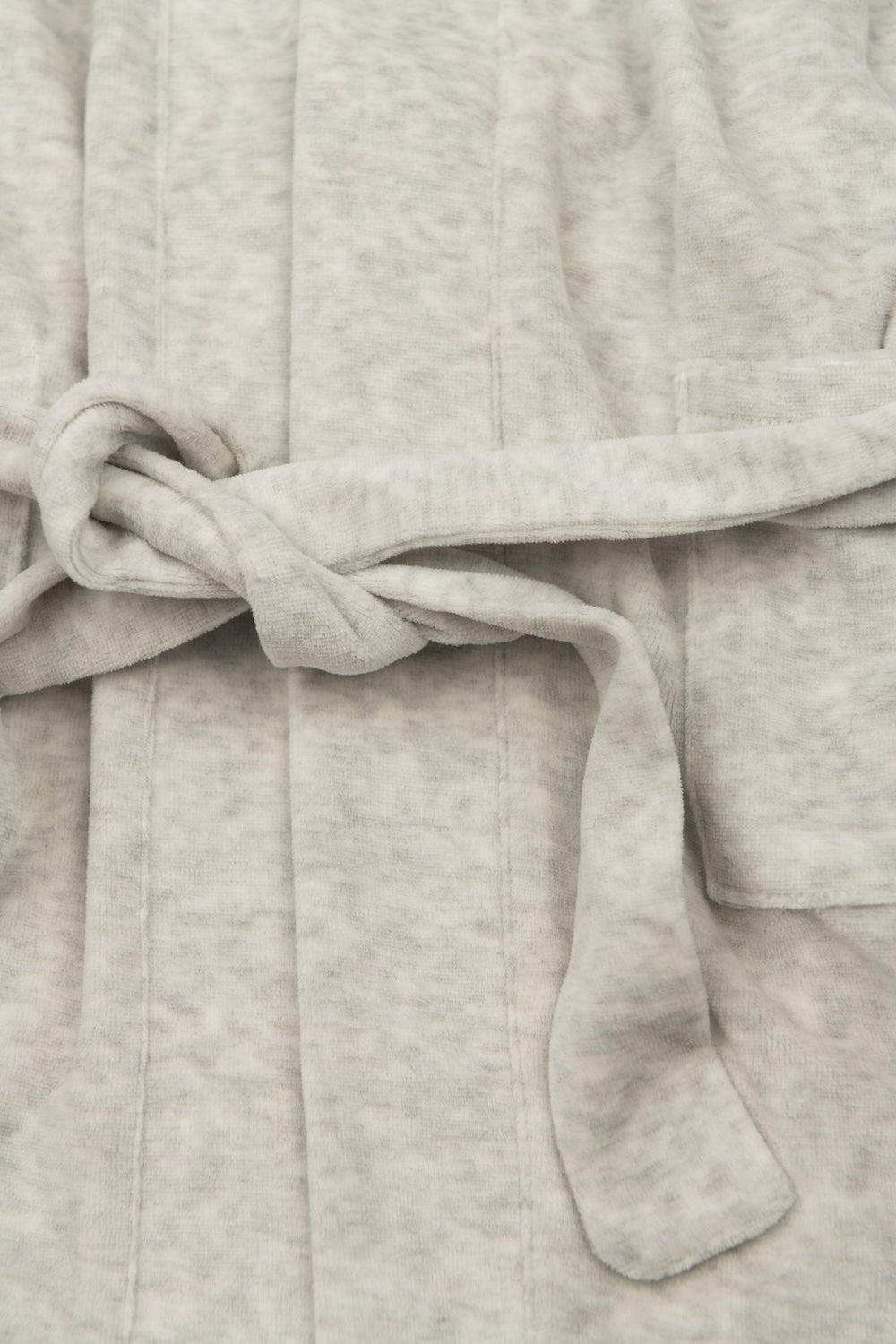 100% Cotton Velour Robe - Soft Grey