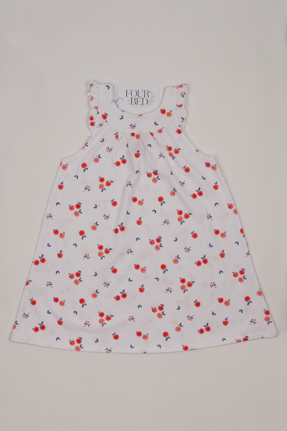 100% Jersey Cotton Summer Nightie - Picnic Time Apple