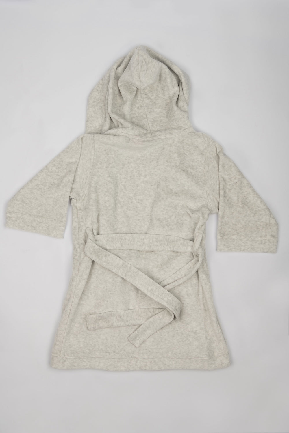 100% Cotton Velour Robe - Soft Grey
