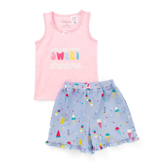 Girls 100% jersey cotton summer pyjamas - Sweet dreams