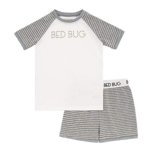 Boys 100% Jersey Cotton Summer Pyjamas - Grey Bed Bug