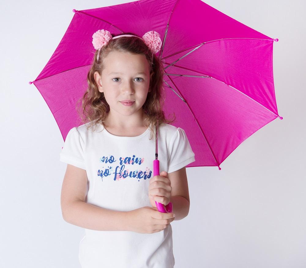 Girls 100% jersey cotton summer short pyjamas - Pink no rain floral