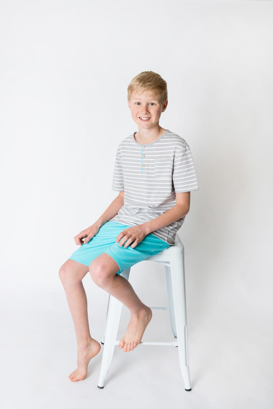 Boys 100% jersey cotton summer pyjamas - Aqua ocean child