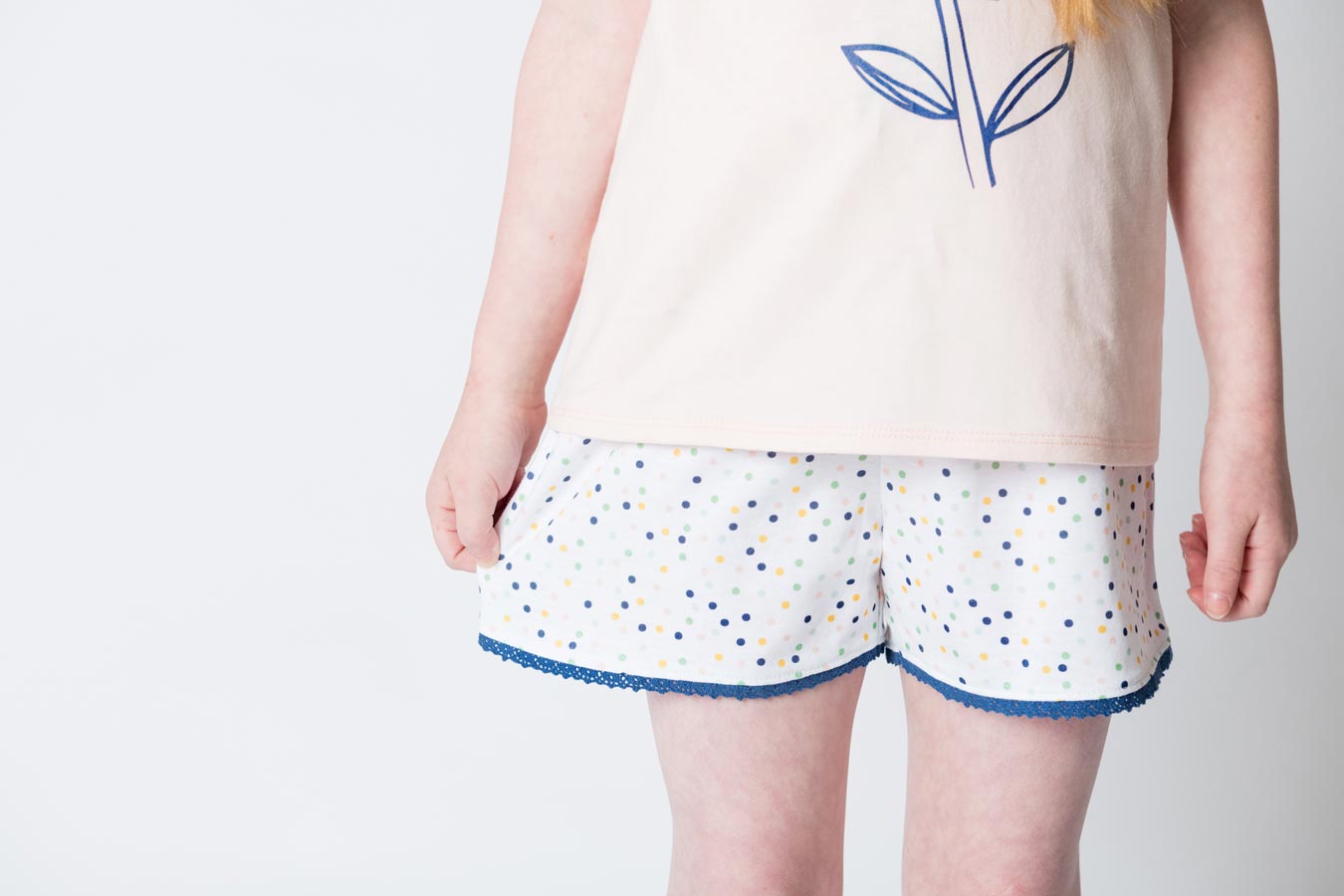 Girls 100% jersey cotton summer pyjamas - Pink oopsy daisy