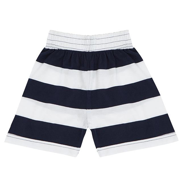 Boys 100% woven cotton boxers - Navy stripe