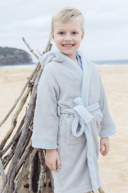 Boys Soft Micro-Fleece Winter Robe - Luna Blue