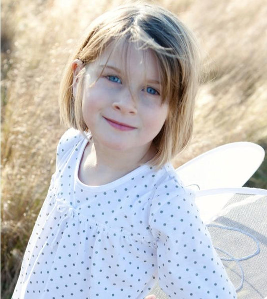 Girls 100% Jersey Cotton Winter Nightie - Green Dotti