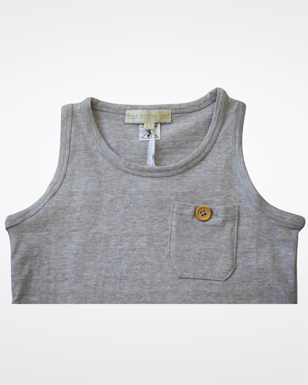 Boys Marl Grey 100% Jersey Cotton Summer Singlet - CLEARANCE