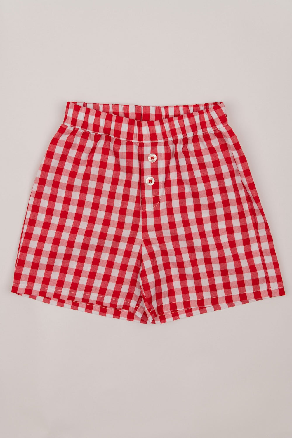 100% Woven Cotton Summer Pyjamas - Red Gingham Check