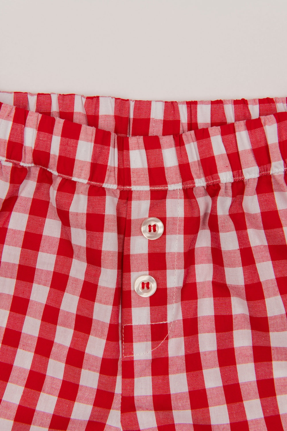 100% Woven Cotton Summer Pyjamas - Red Gingham Check