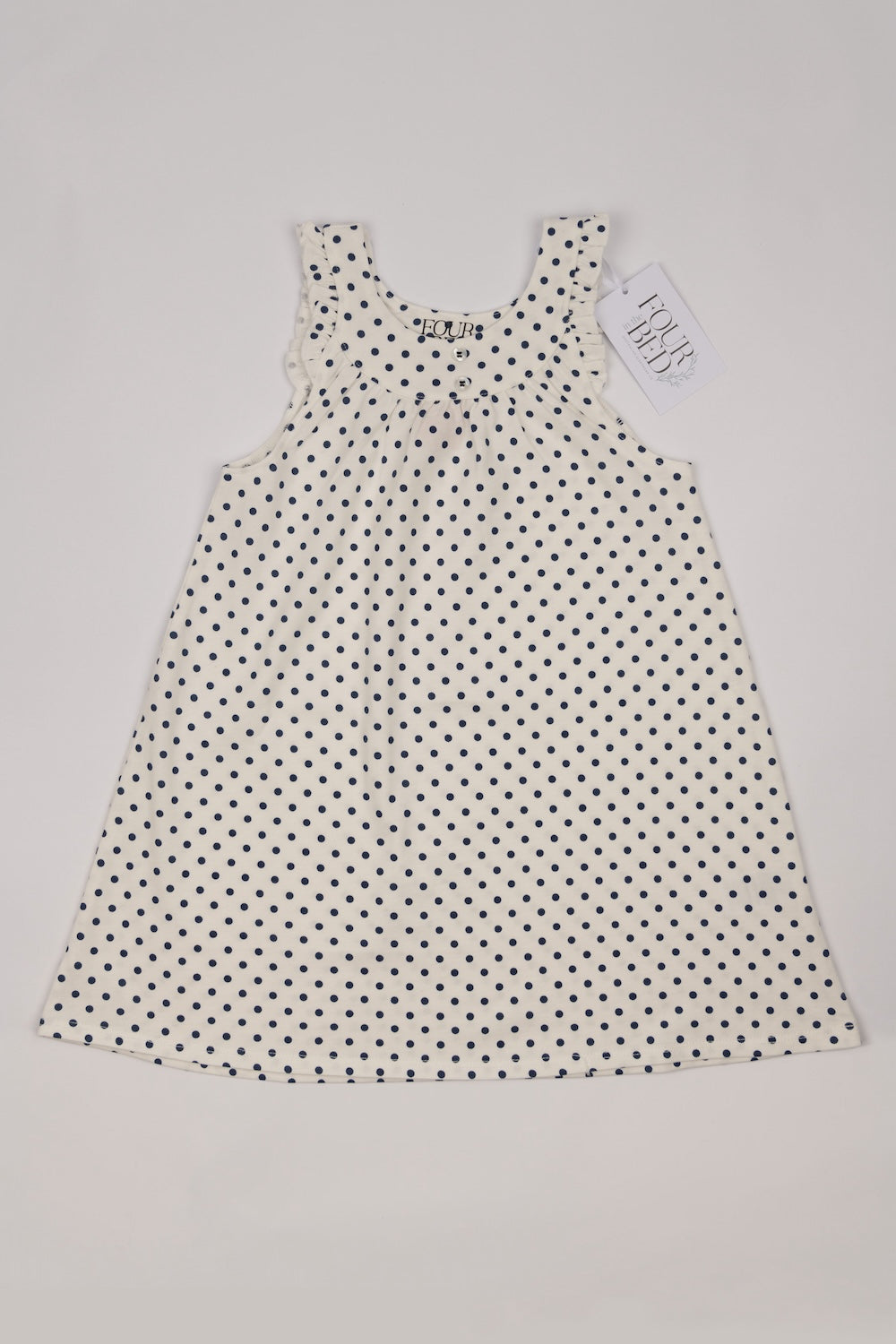 100% Jersey Cotton Summer Nightie - Navy Spot