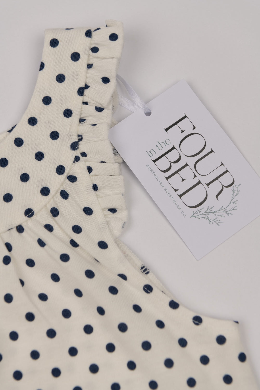 100% Jersey Cotton Summer Nightie - Navy Spot