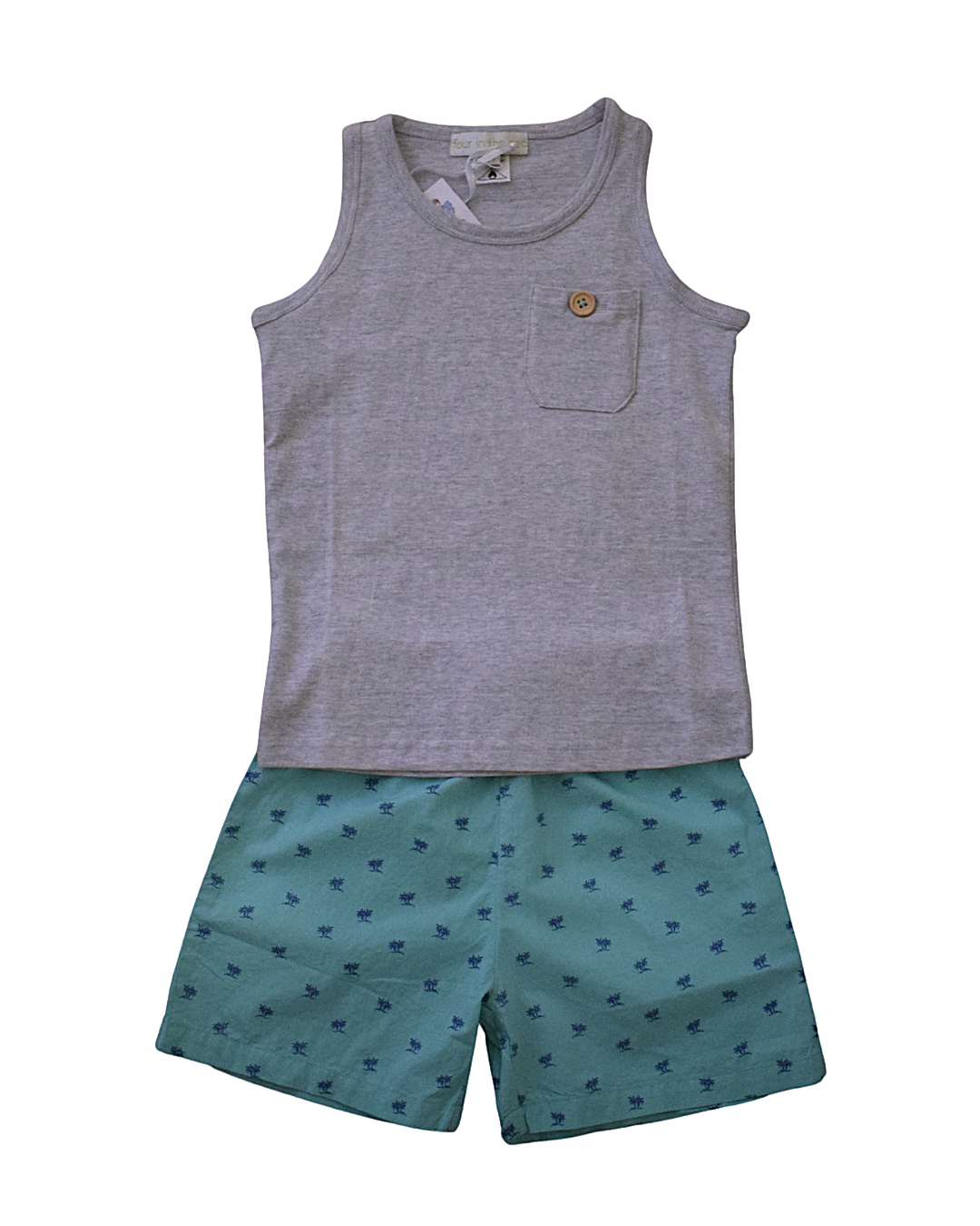 Summer Palms - Boxer & Singlet Set