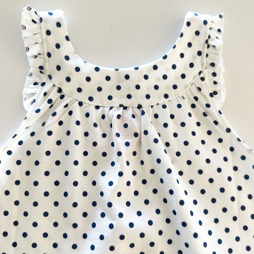 100% Jersey Cotton Summer Nightie - Navy Spot