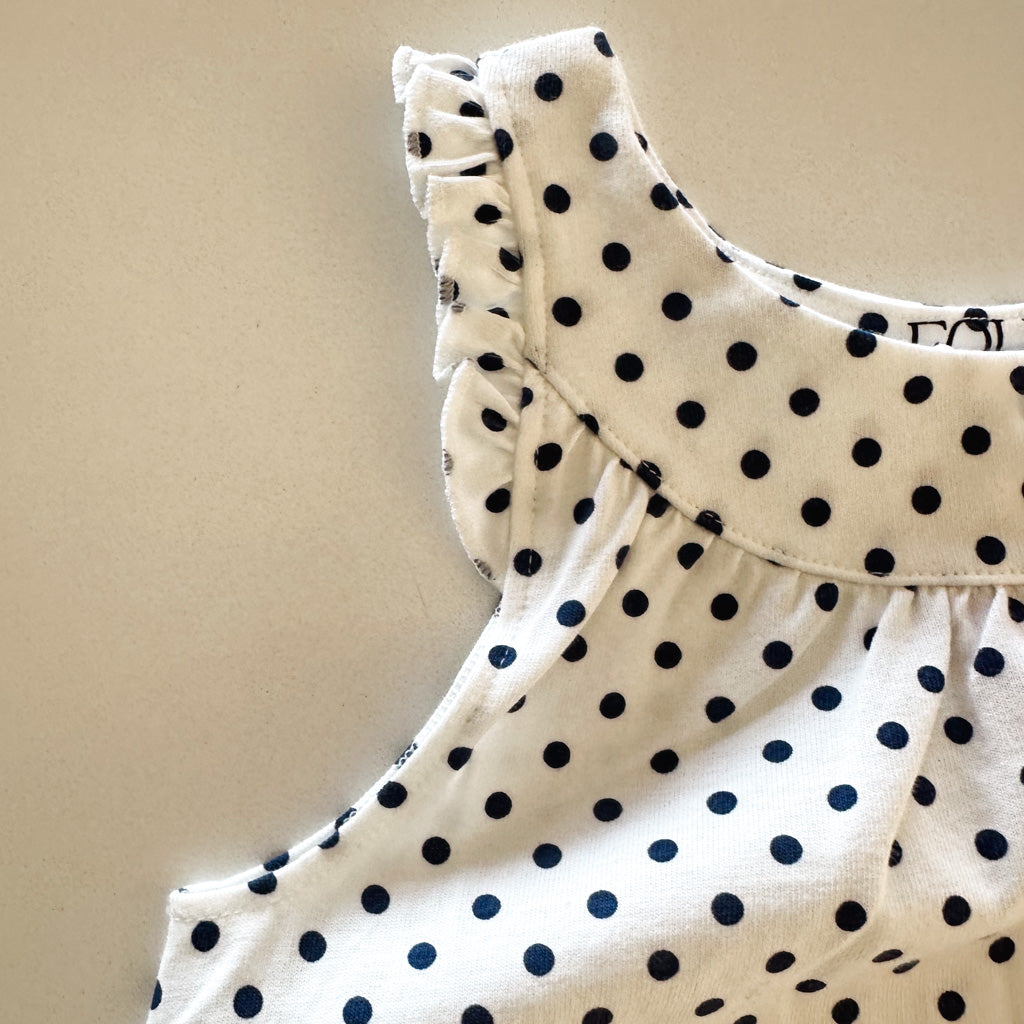 100% Jersey Cotton Summer Nightie - Navy Spot