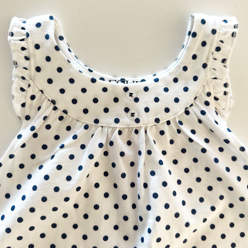 100% Jersey Cotton Summer Nightie - Navy Spot