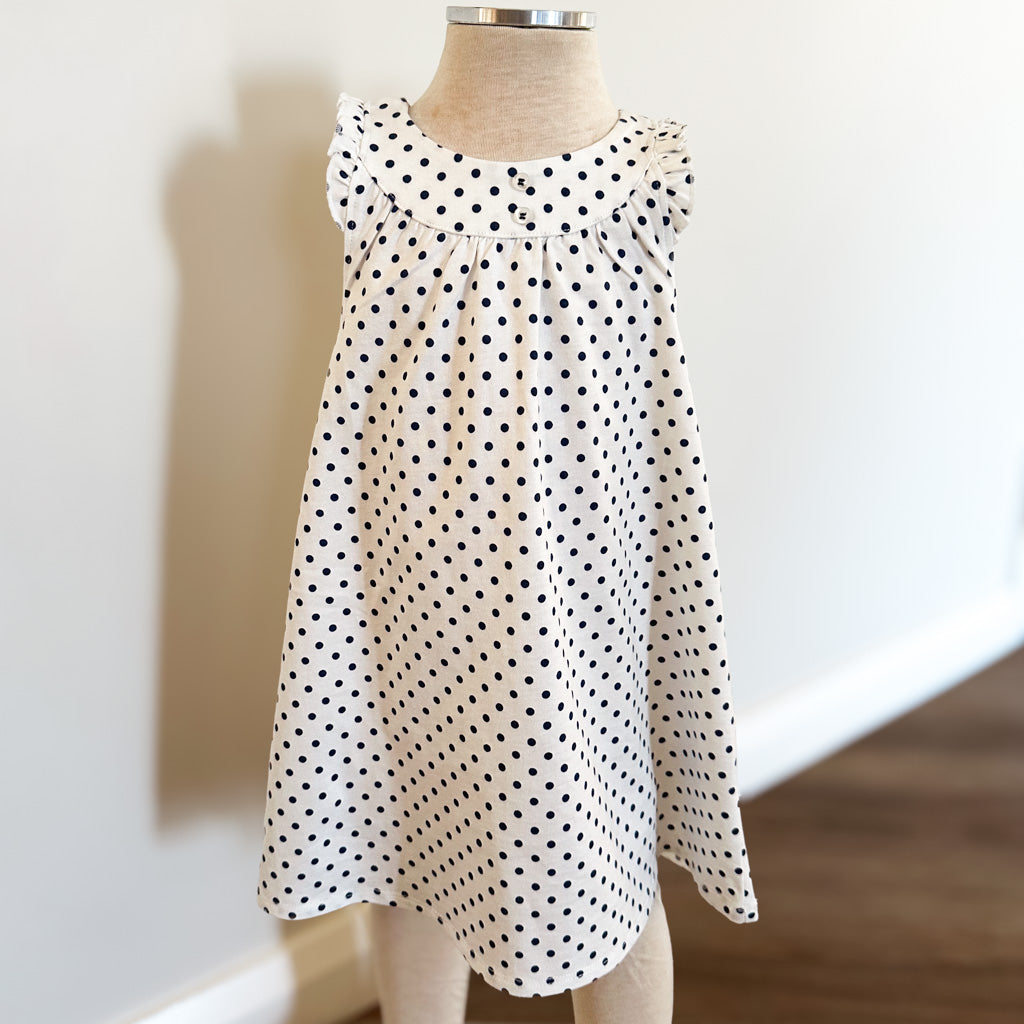 100% Jersey Cotton Summer Nightie - Navy Spot