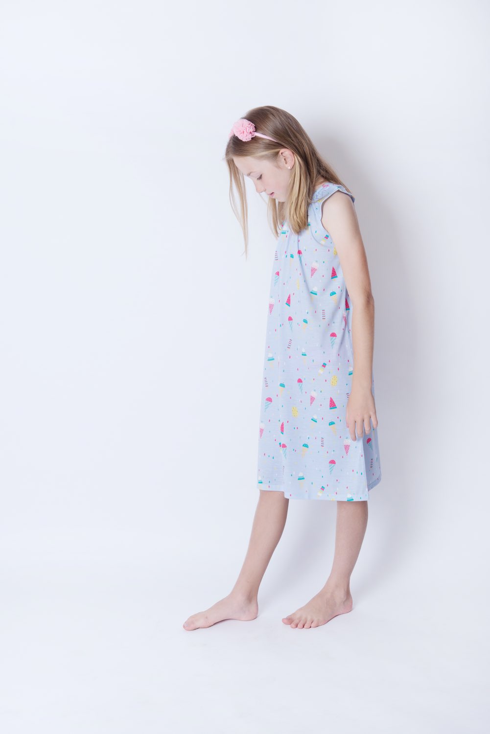 Girls 100% Jersey Cotton Summer Nightie - Lavender Sweet Dreams