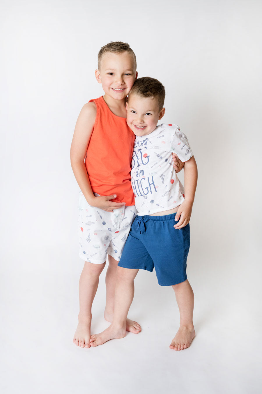 Boys 100% Jersey Cotton Summer Pyjamas - Blue Dream Big