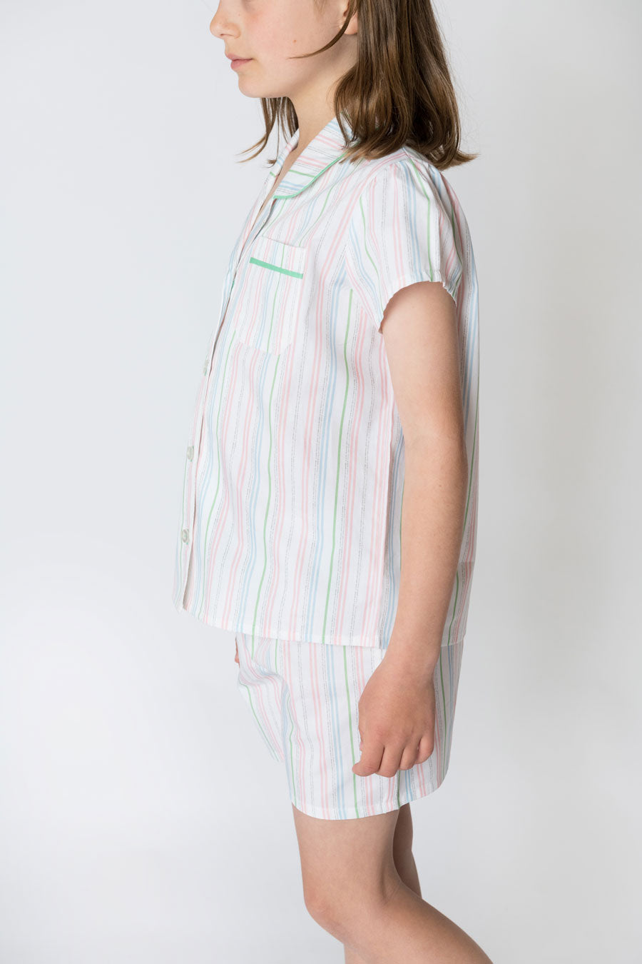 Girls 100% Woven Cotton Summer Pyjamas - Dream Pretty Stripe