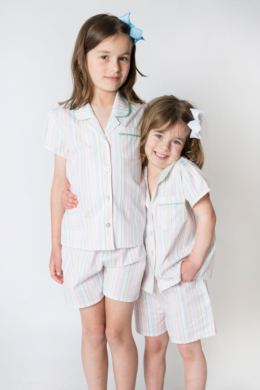 Girls 100% Woven Cotton Summer Pyjamas - Dream Pretty Stripe