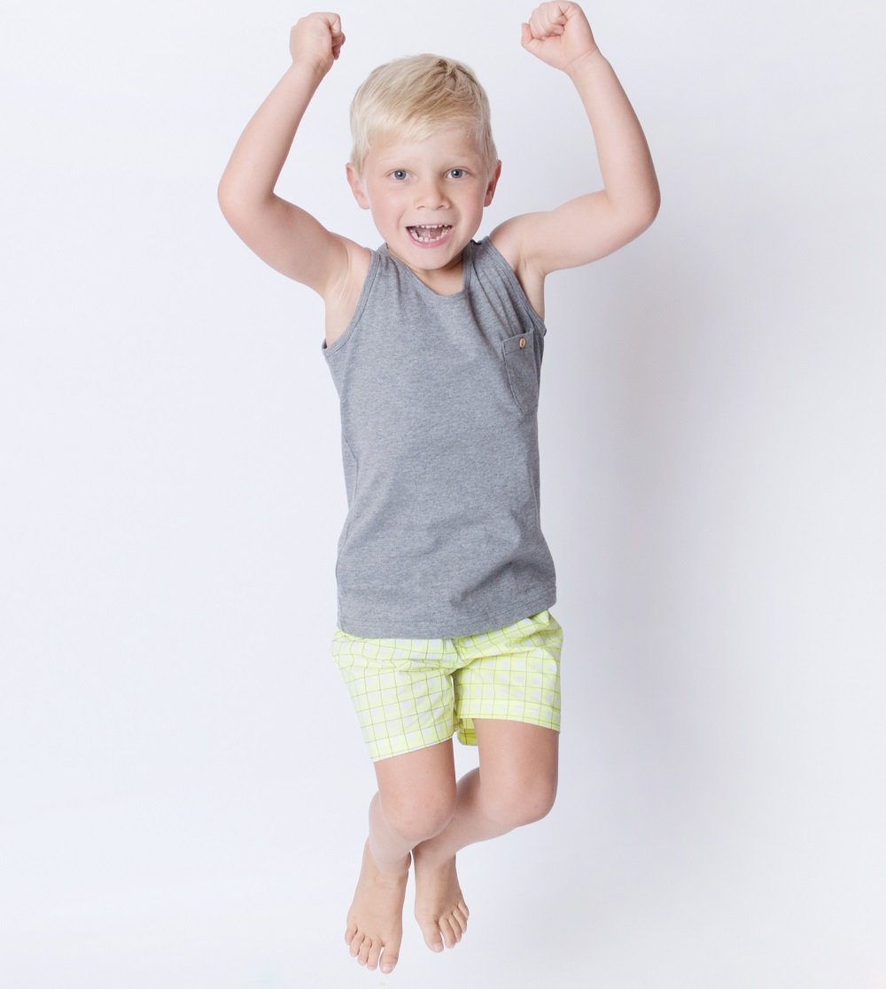 Boys Charcoal 100% jersey cotton summer singlet