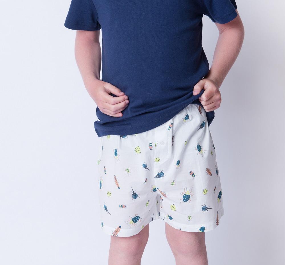 Boys 100% Woven Cotton Boxers - Bed Bugs