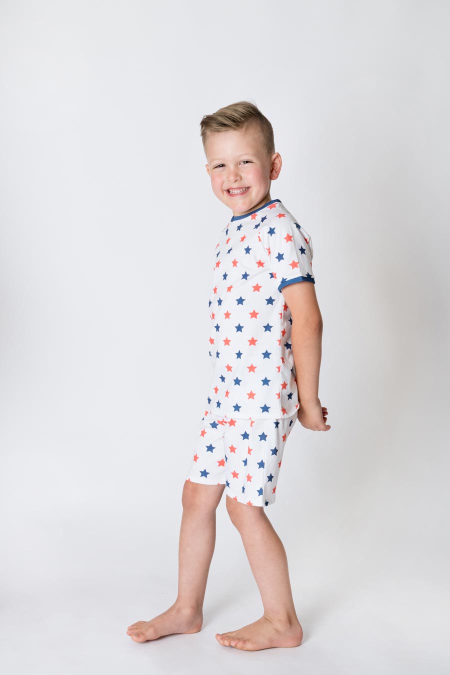 Boys 100% jersey cotton summer pyjamas - Dream big stars