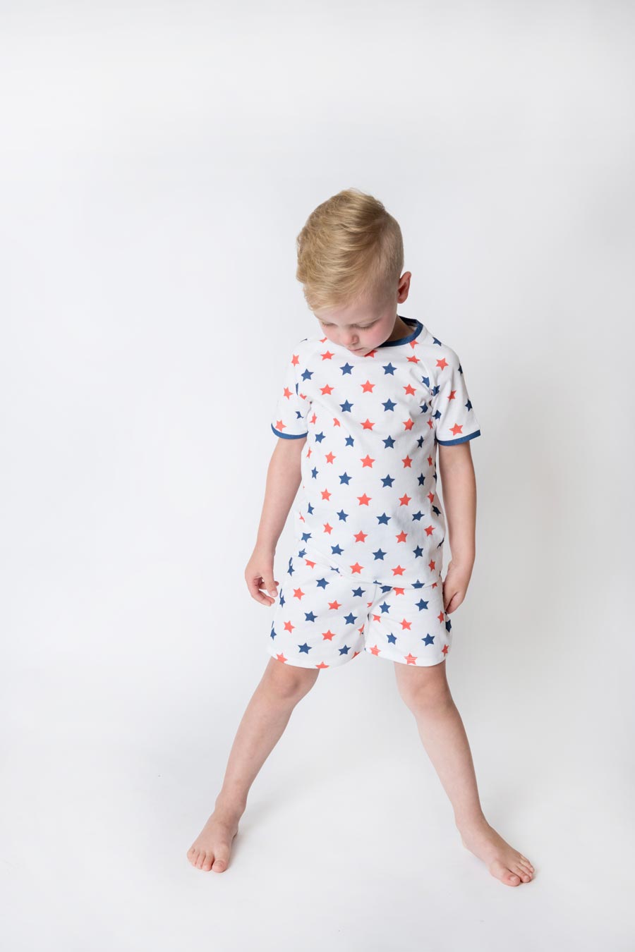 Boys 100% jersey cotton summer pyjamas - Dream big stars