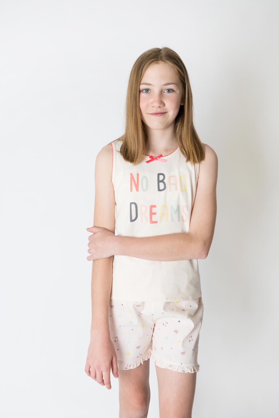 Girls 100% Cotton Summer Pyjamas - Rainbow Dreams