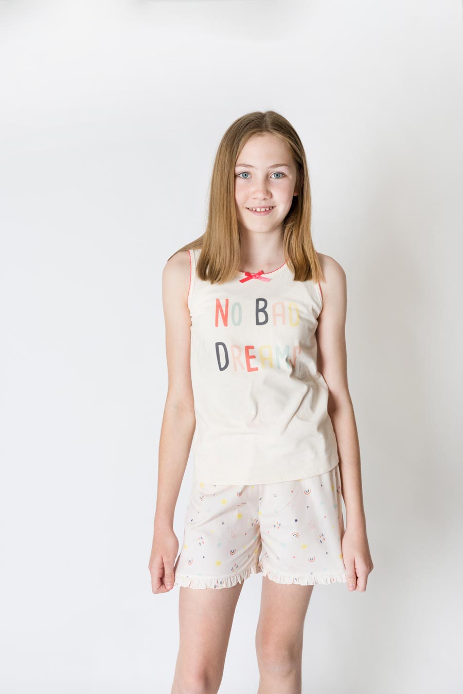 Girls 100% Cotton Summer Pyjamas - Rainbow Dreams