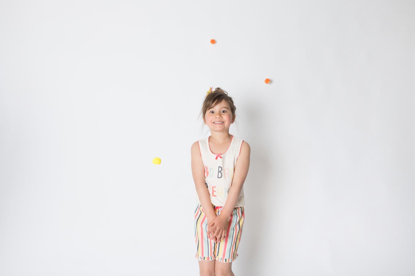 Girls 100% Cotton Summer Pyjamas - Rainbow Stripe