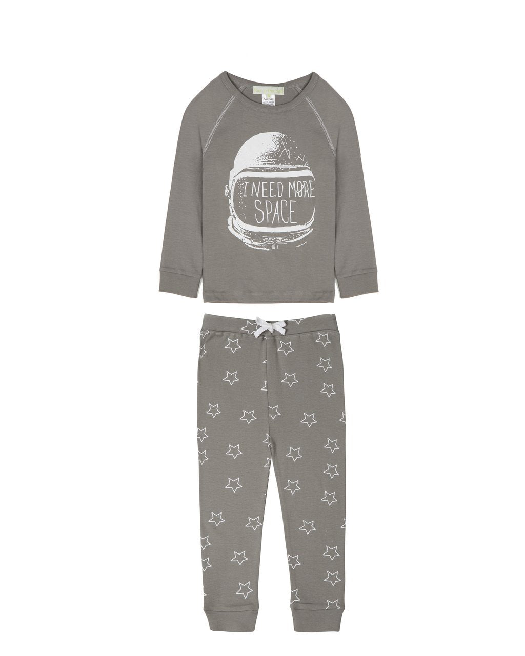Boys 100% jersey cotton winter pyjamas - Grey I need space