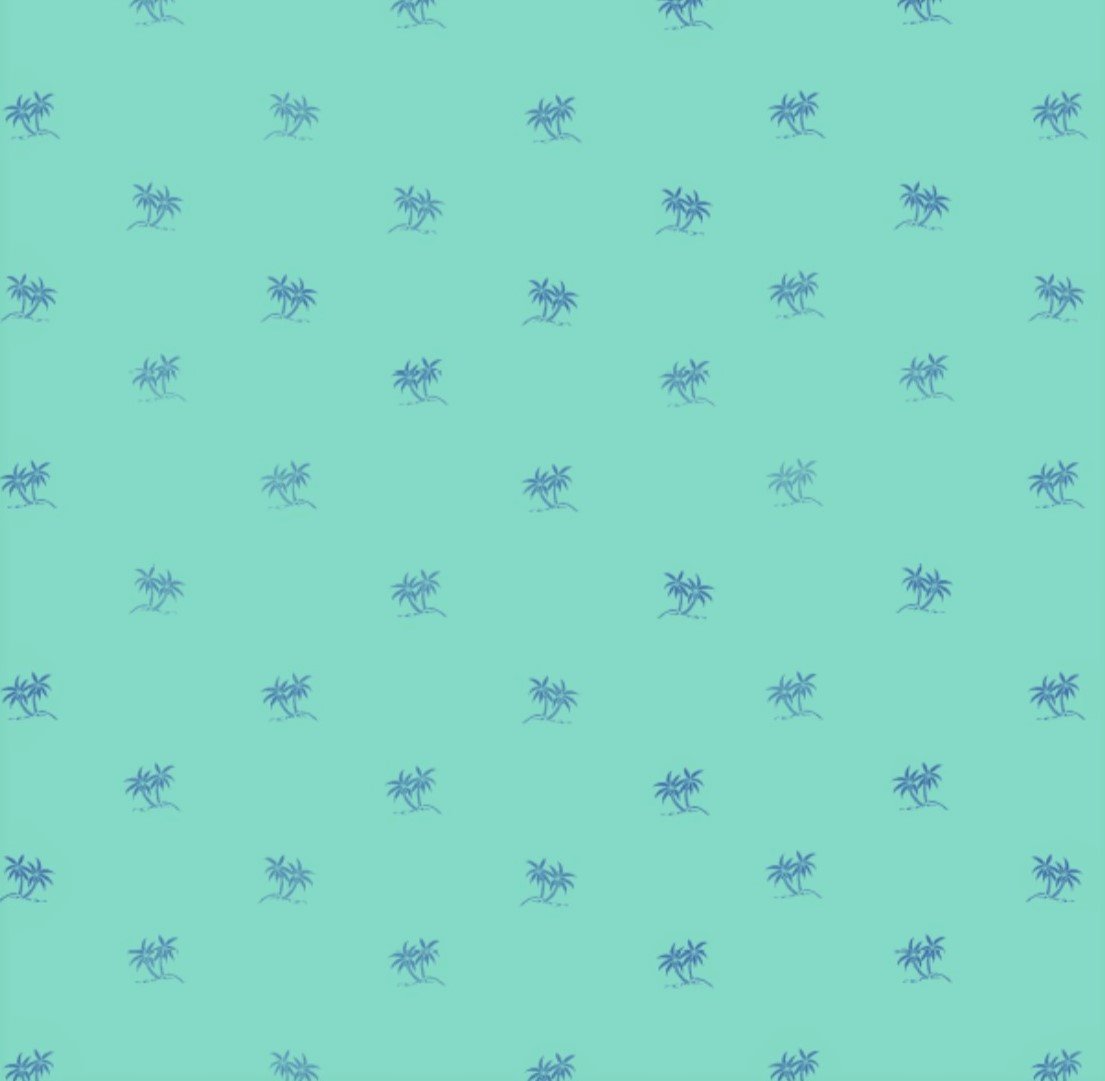 Boys 100% Woven Cotton Boxers - Aqua Palm Tree