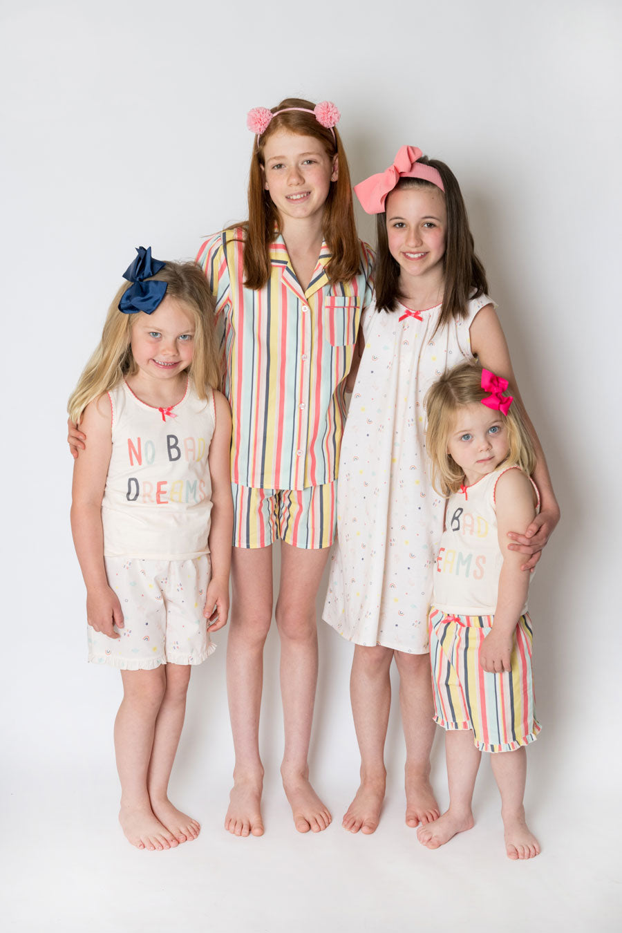 Girls 100% jersey cotton summer nightie - Rainbow dreams