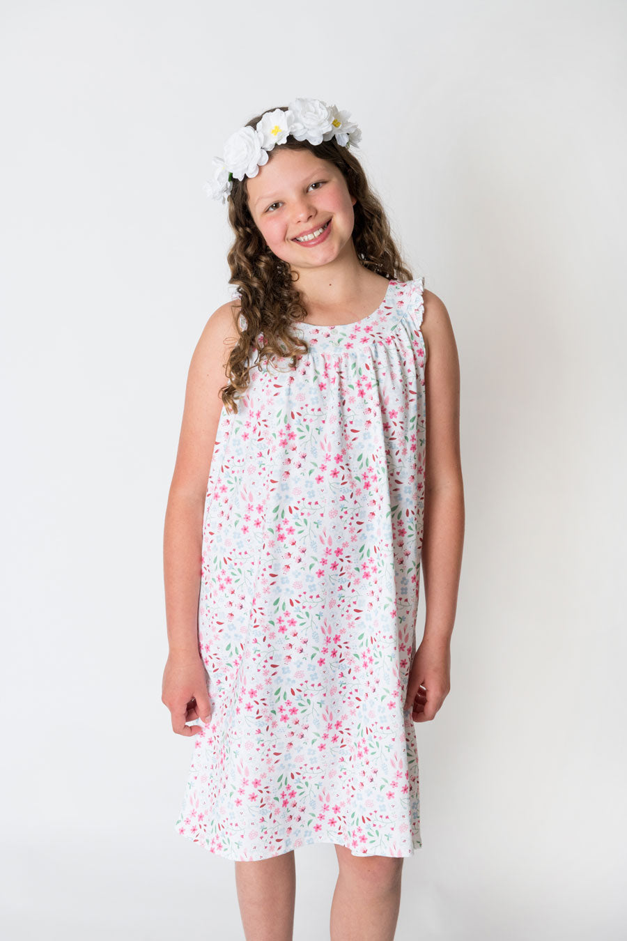 Girls 100% Jersey Cotton Summer Nightie - Dream Pretty
