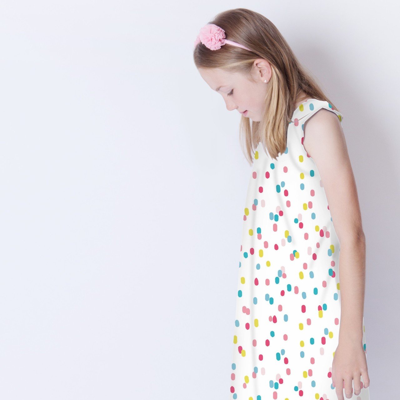 Girls 100% Woven Cotton Summer Nightie - Confetti